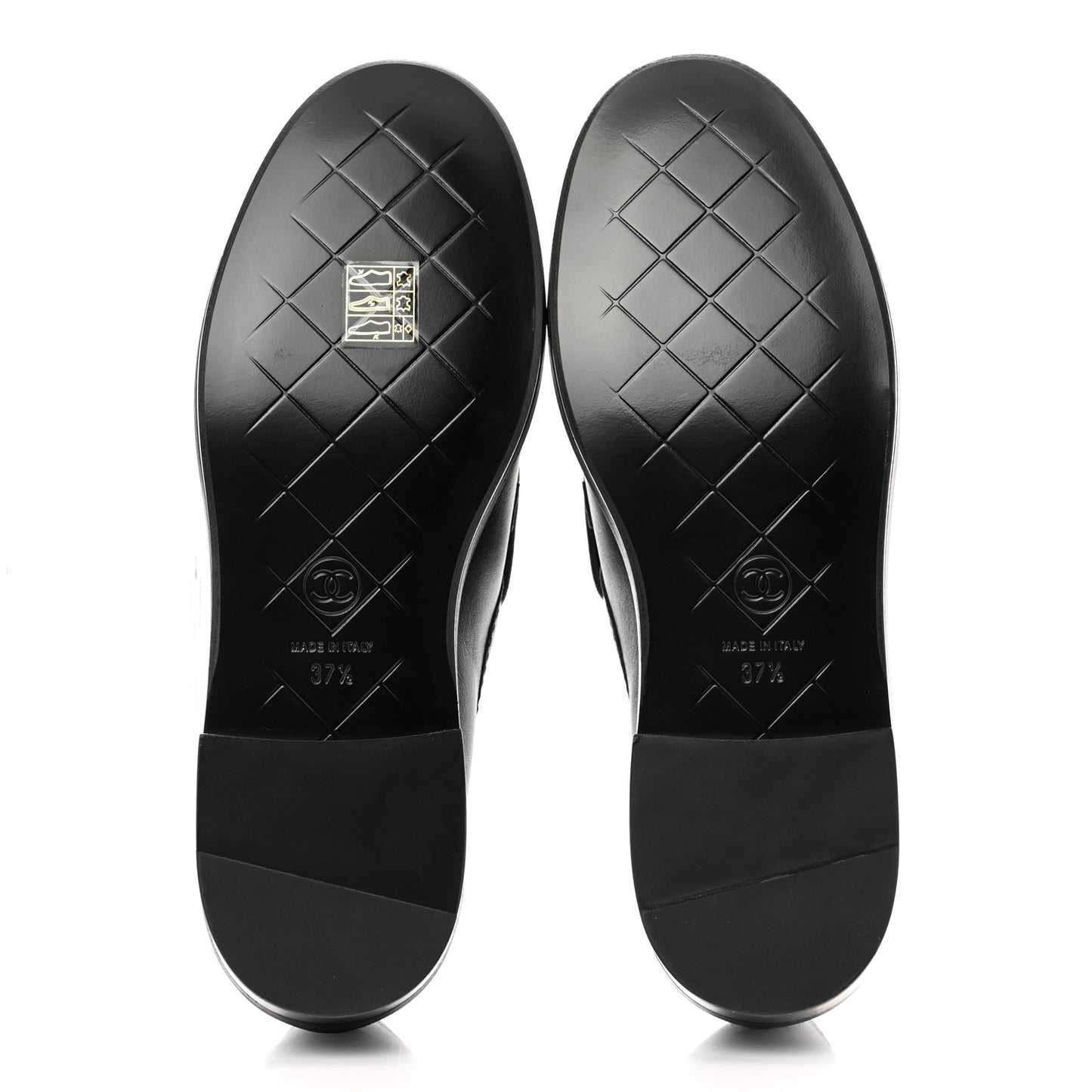 Lambskin Quilted CC Turnlock Loafers 37.5 Black