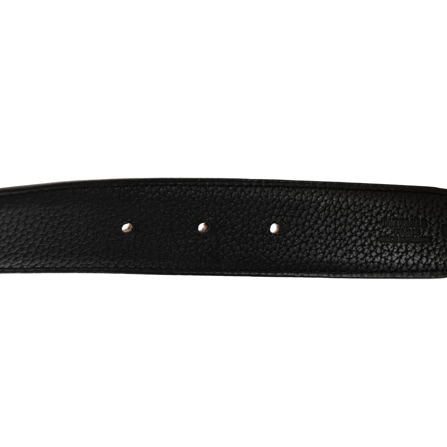 Hermes Togo Box 32mm Belt Strap 100 40 Black Rouge H 7 of 9