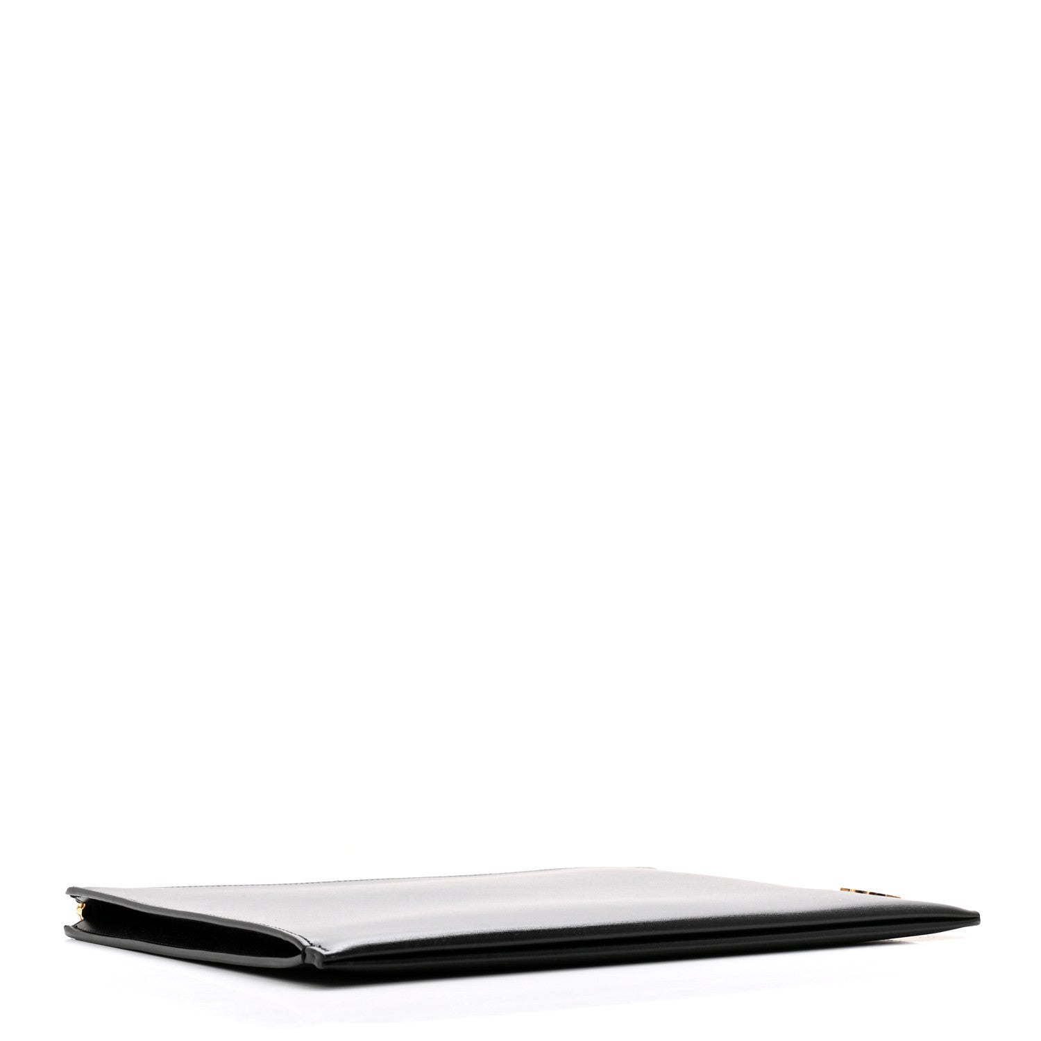Saint Laurent Shiny Calfskin Tiny Monogram Zipped Tablet Holder Black 4 of 8