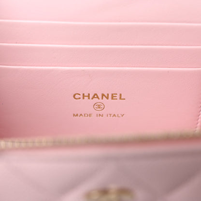 Chanel Caviar Quilted Small Vanity Case With Chain Light Pink 6 of 10