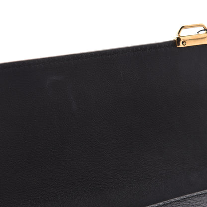 Alexander McQueen Calfskin Studded Skull Envelope Clutch Black 8 of 10