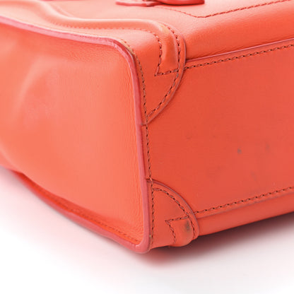 Celine Smooth Calfskin Nano Luggage Fluo Orange 6 of 13