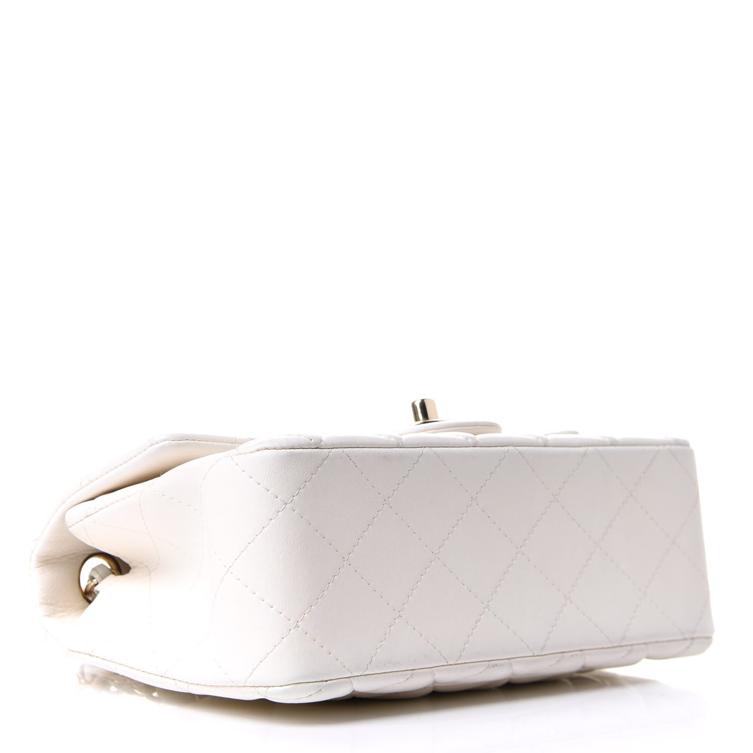 Chanel Lambskin Quilted Mini Rectangular Flap White 6 of 11