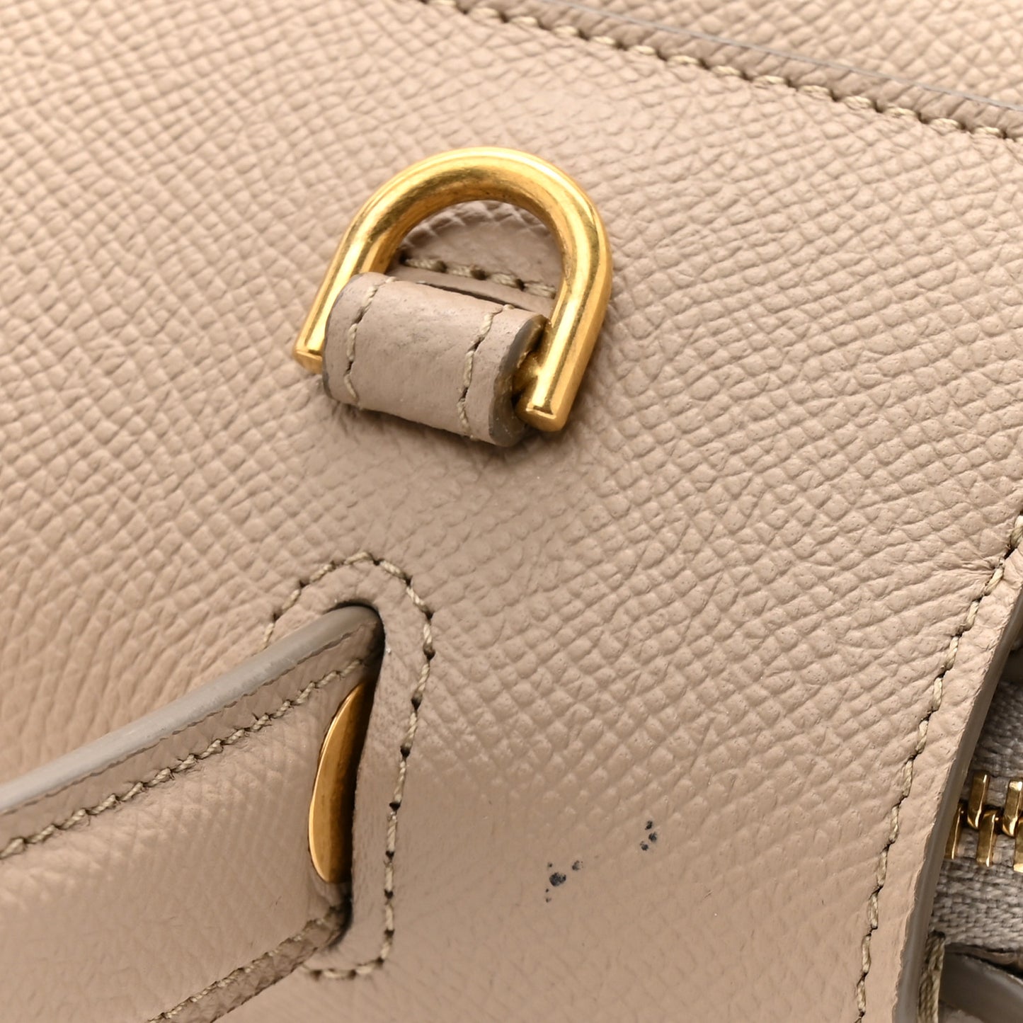 Grained Calfskin Micro Belt Bag Light Taupe