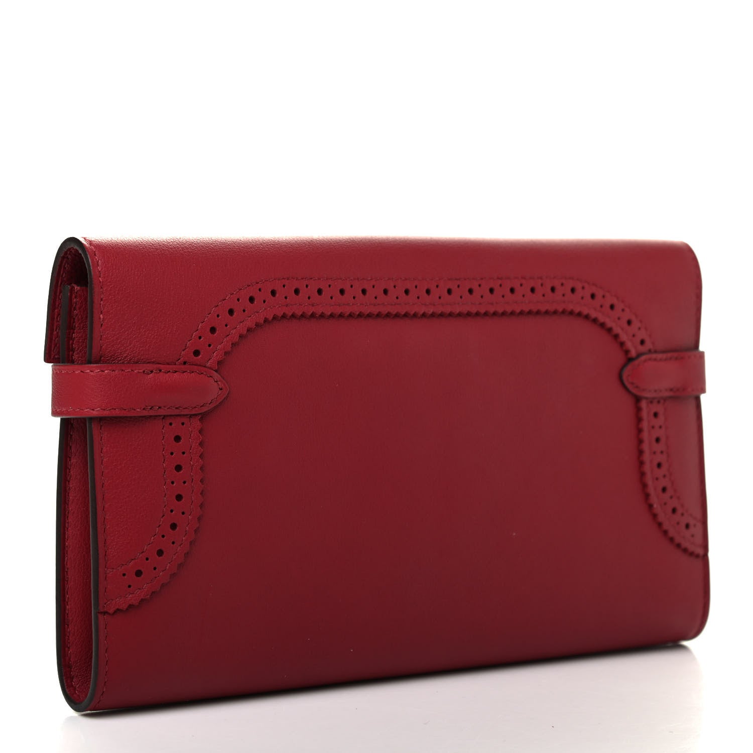Hermes Swift Ghillies Kelly Longue Wallet Rouge Grenat 3 of 6