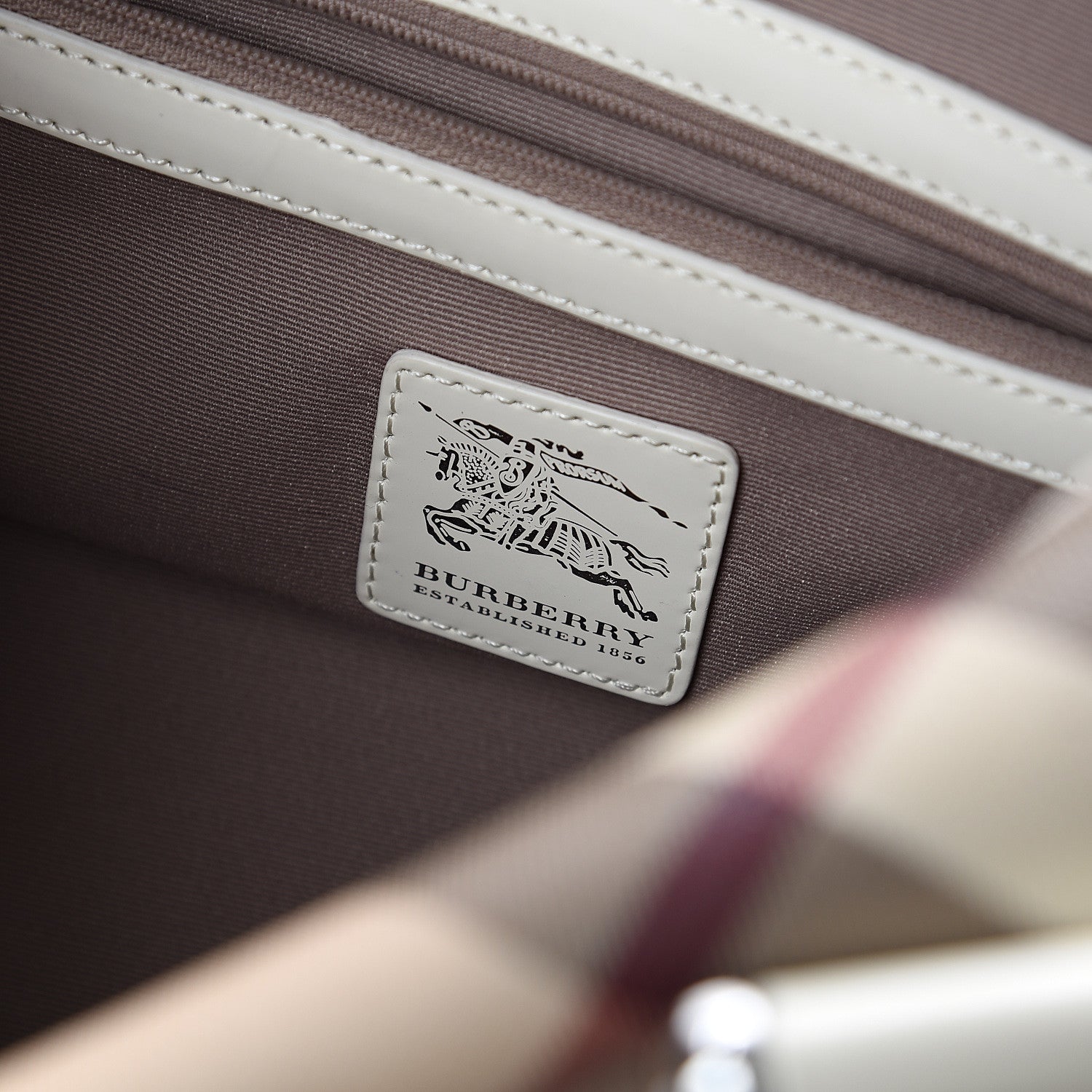 Burberry Nova Check Bowling Bag White 5 of 8