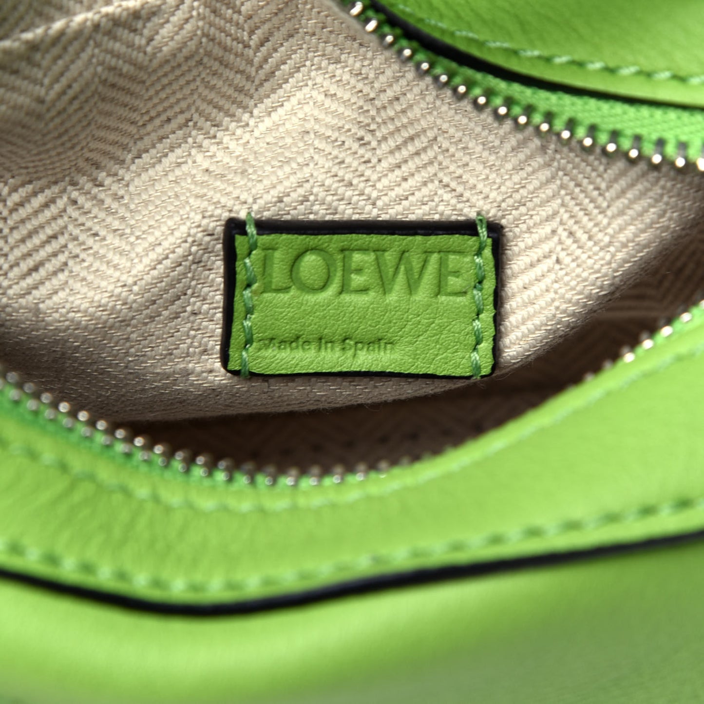 Calfskin Nano Puzzle Bag Apple Green