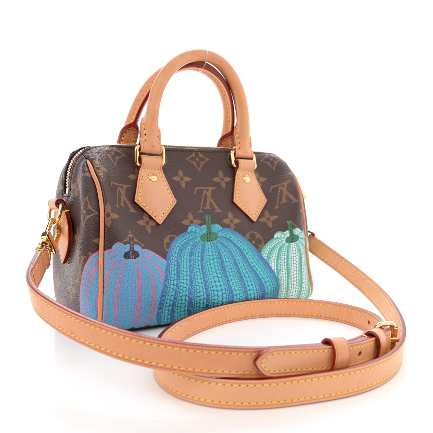 LV X YK Monogram Pumpkins Speedy Bandouliere 20