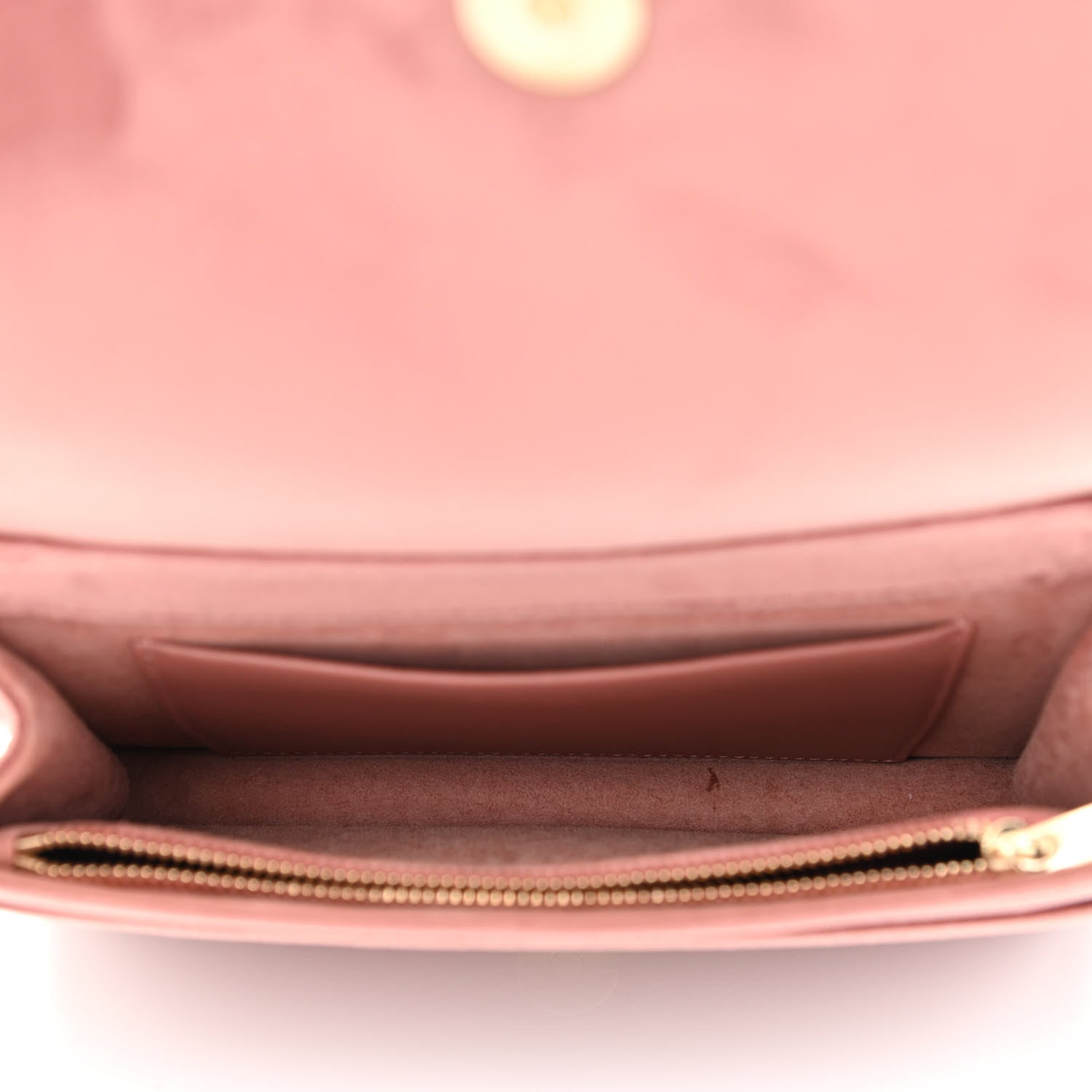 Christian Dior Velvet Diorama Wallet on Chain Pouch Pink 5 of 8