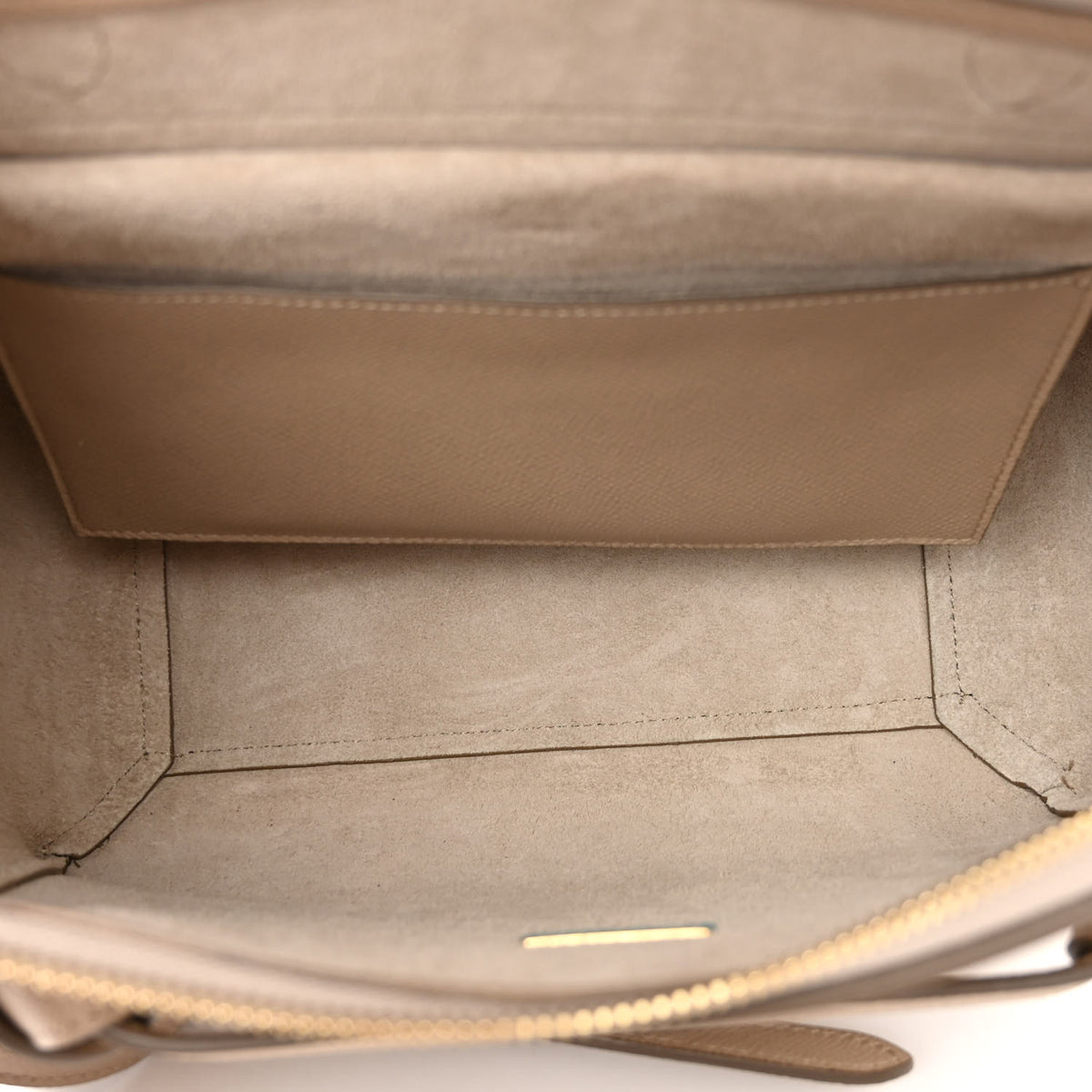 Grained Calfskin Micro Belt Bag Light Taupe