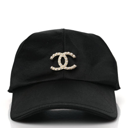 Chanel Silk Pearl CC Cap Hat Black 2 of 7
