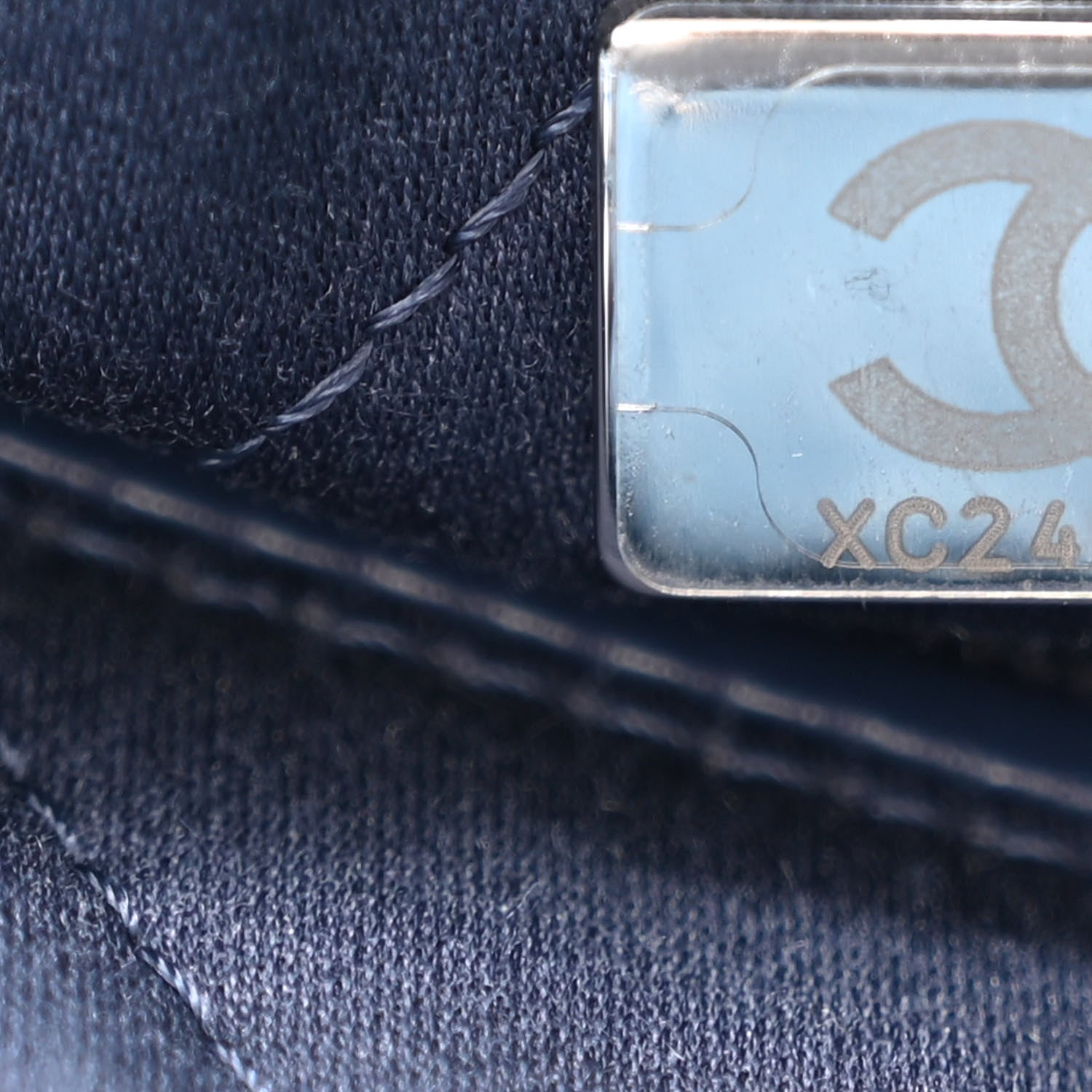 Chanel Denim Quilted Stitched Small Chanel 22 Blue 8 of 12