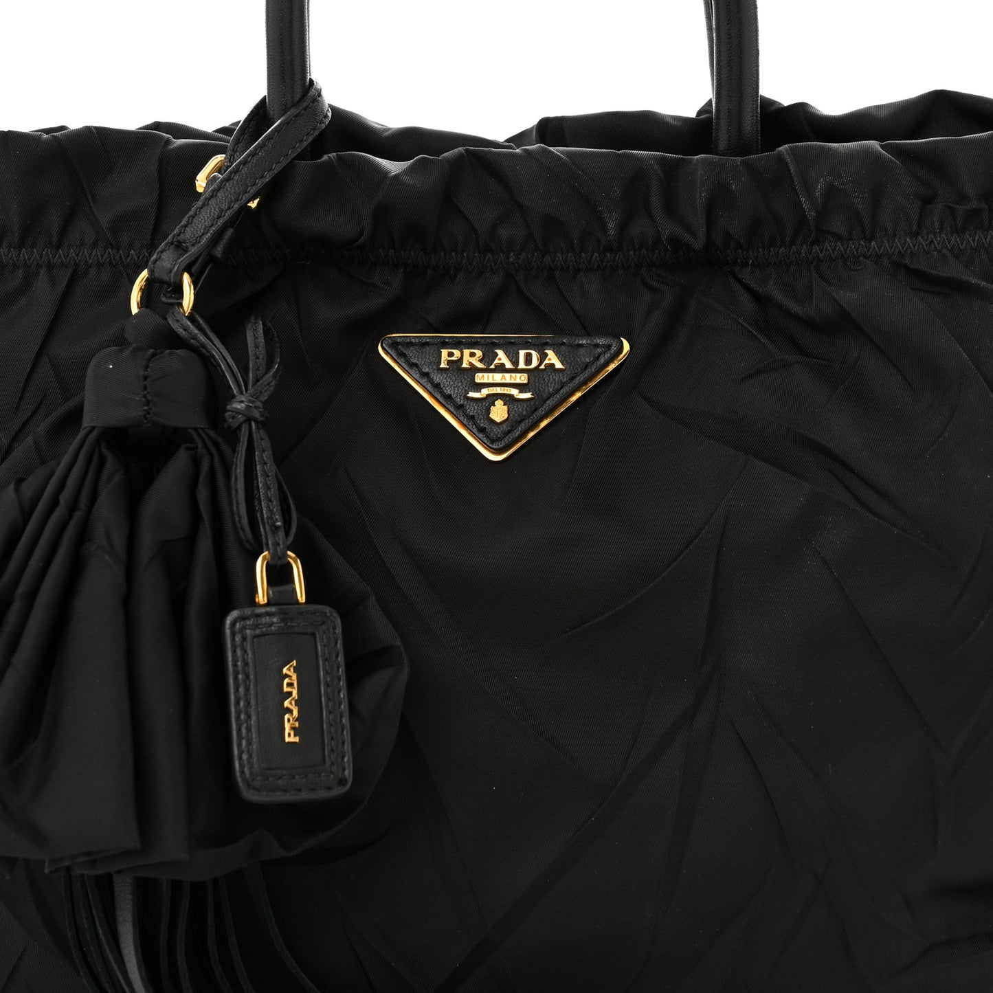 Tessuto Nylon Tassel Tote Black