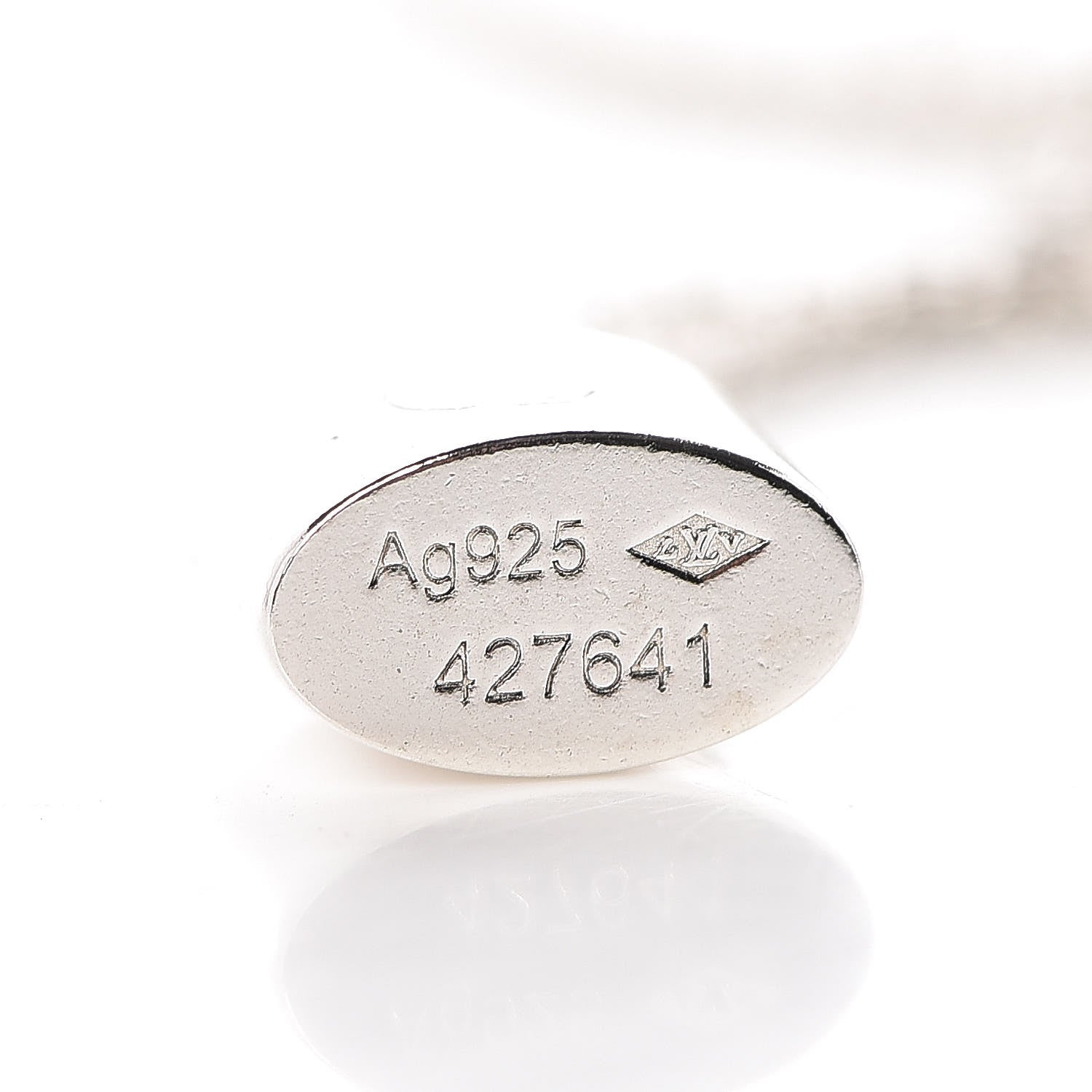 Louis Vuitton Sterling Silver Lockit Necklace 6 of 7