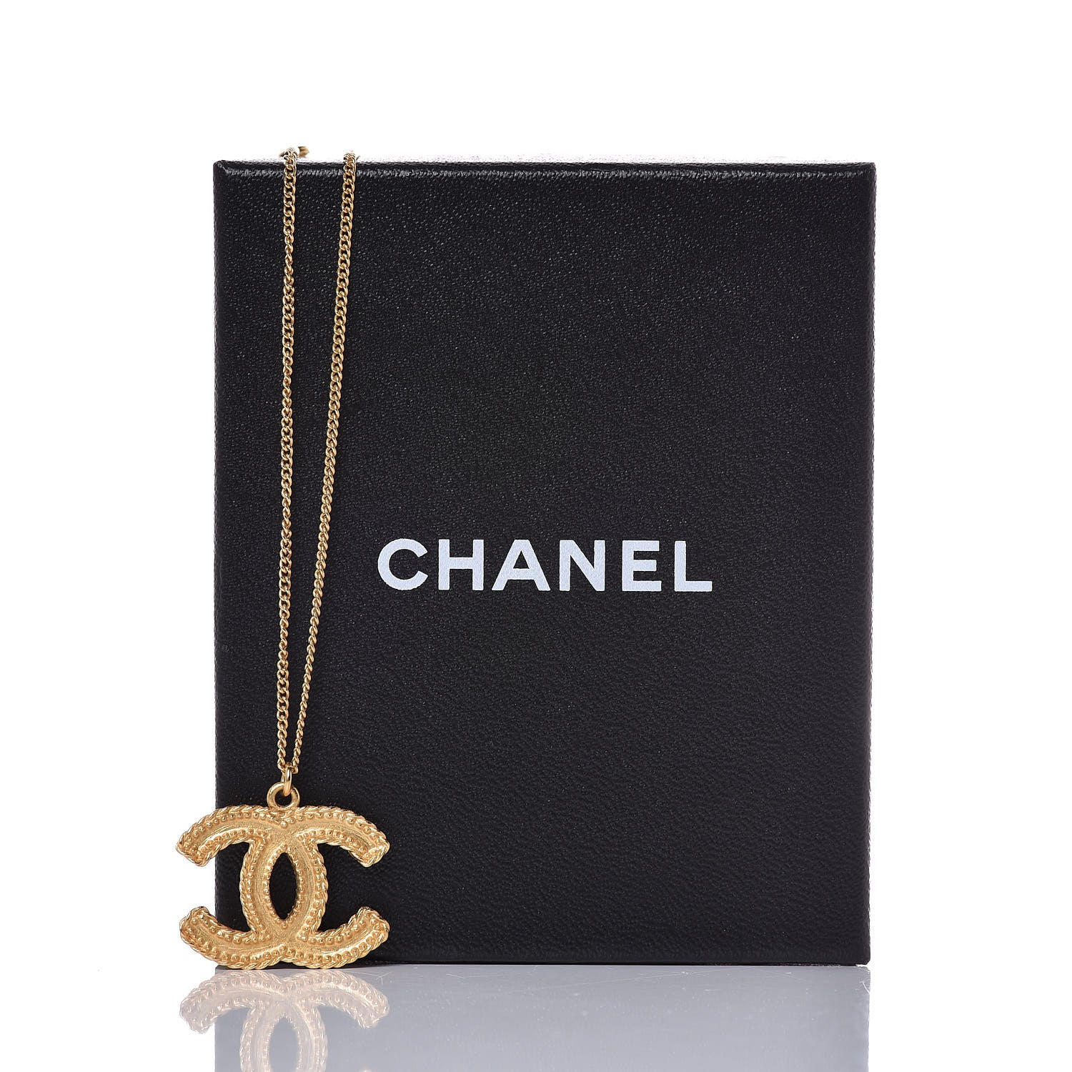 Chanel CC Necklace Matte Gold 5 of 5