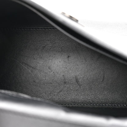 Balenciaga Semi Shiny Smooth Calfskin Monochrome Small Downtown Shoulder Bag Black 14 of 15