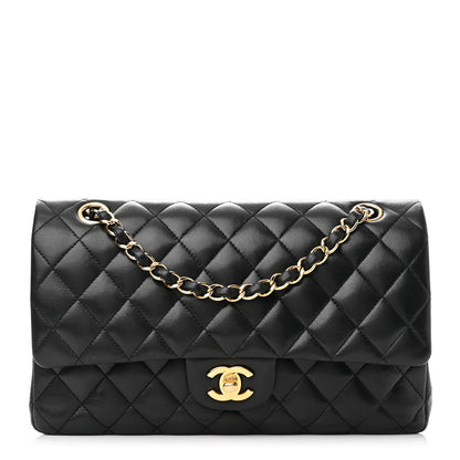 Chanel Lambskin Quilted Medium Double Flap Black 1 of 14
