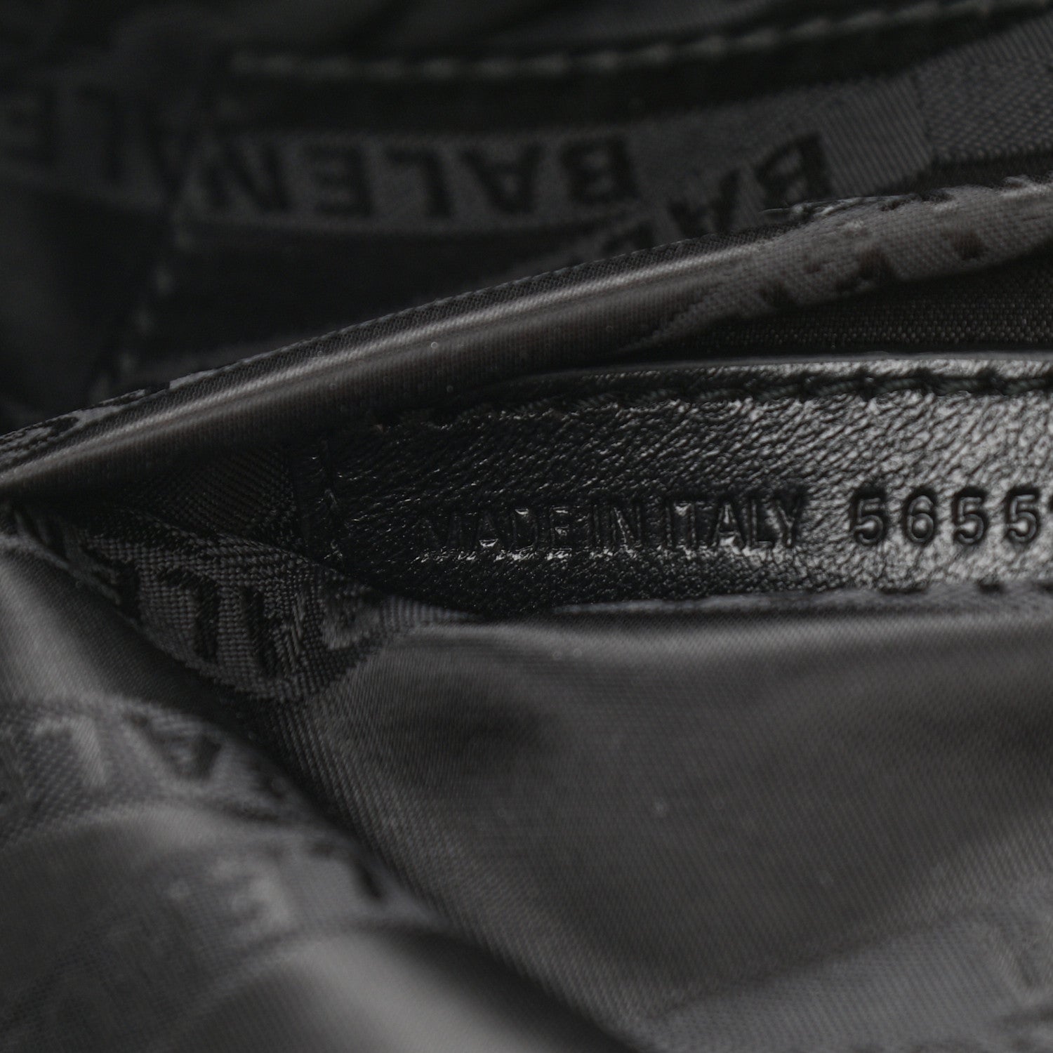 Balenciaga Calfskin Diagonal Allover Logo Print XXS Souvenir Belt Bag Black White 7 of 11