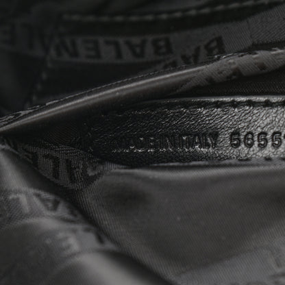 Balenciaga Calfskin Diagonal Allover Logo Print XXS Souvenir Belt Bag Black White 7 of 11