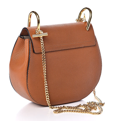 Chloe Grained Lambskin Mini Drew Shoulder Bag Caramel 3 of 8