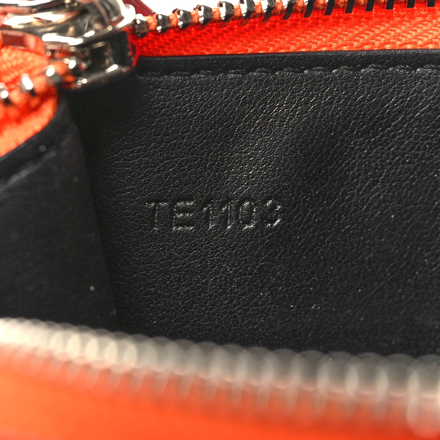 Calfskin Zip Pouch Orange