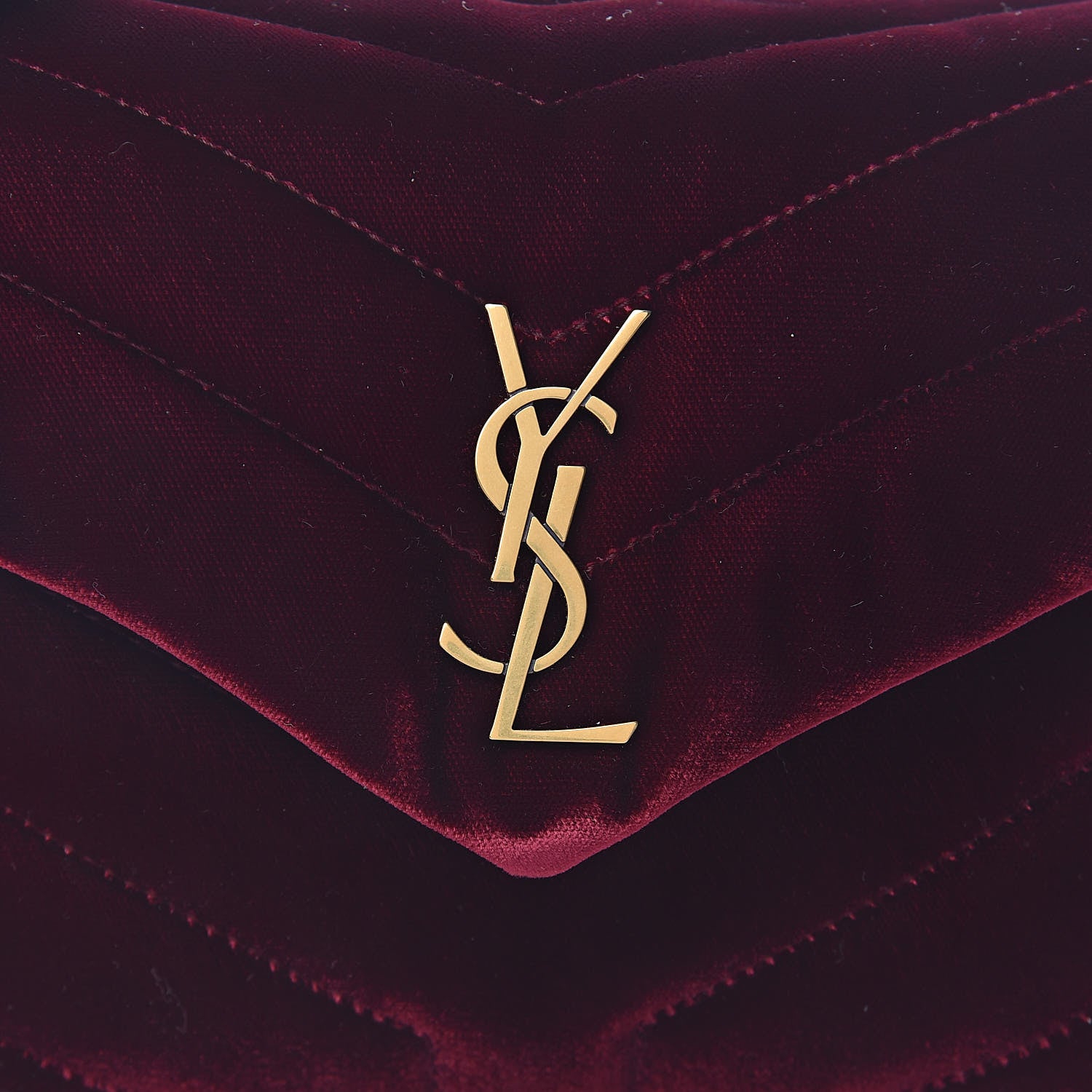 Saint Laurent Velvet Y Quilted Monogram Toy Loulou Crossbody Bag French Burgundy 10 of 12