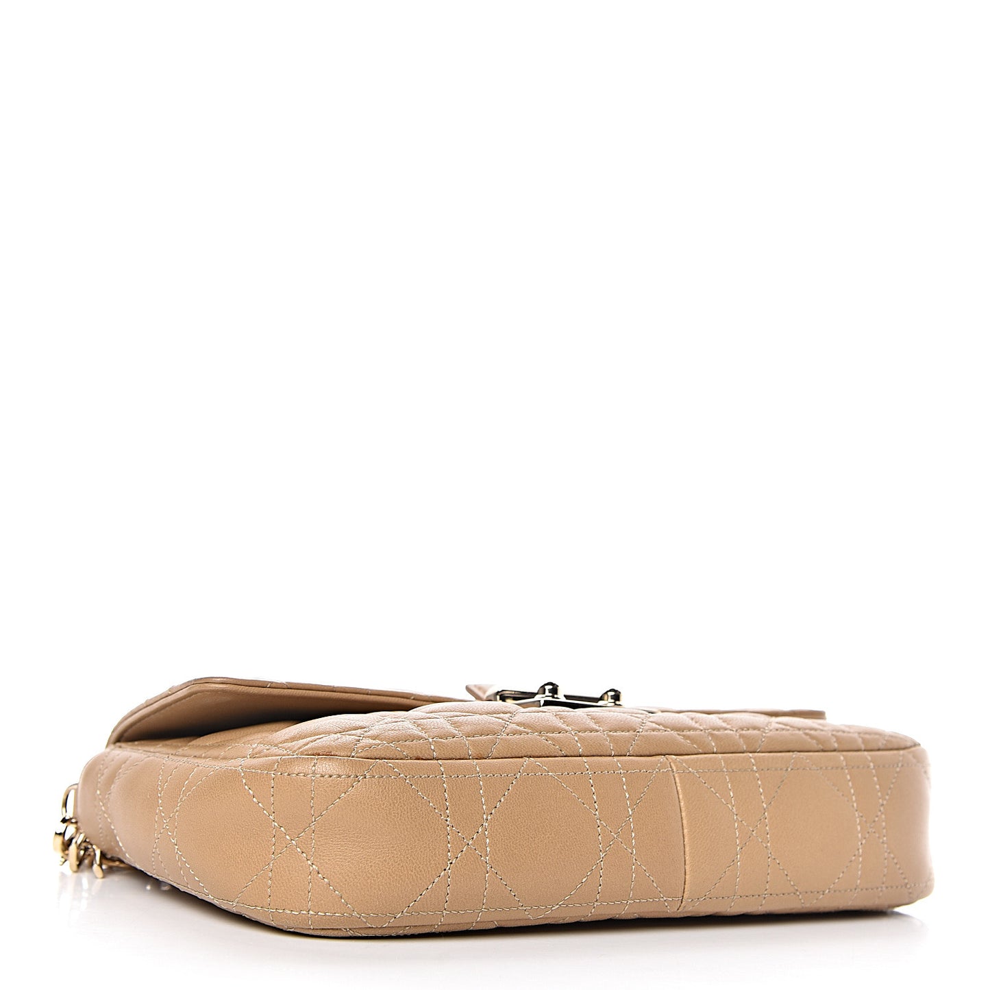 Lambskin Cannage Miss Dior Promenade Pouch Beige
