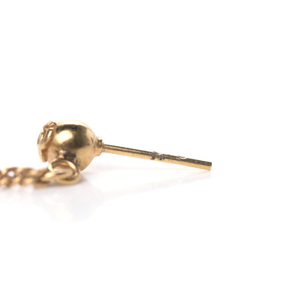 Chanel CC Drop Earrings Matte Gold 4 of 4