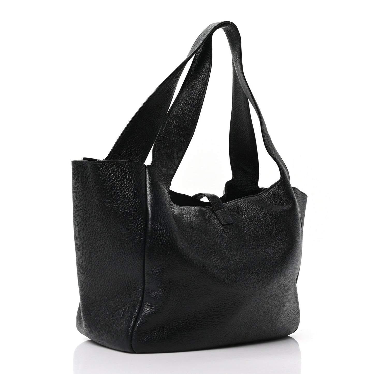Grained Deerskin Bea Tote Black