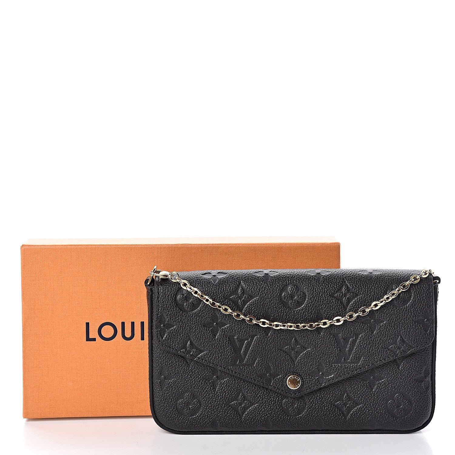 Louis Vuitton Empreinte Pochette Felicie Chain Wallet Black 10 of 10