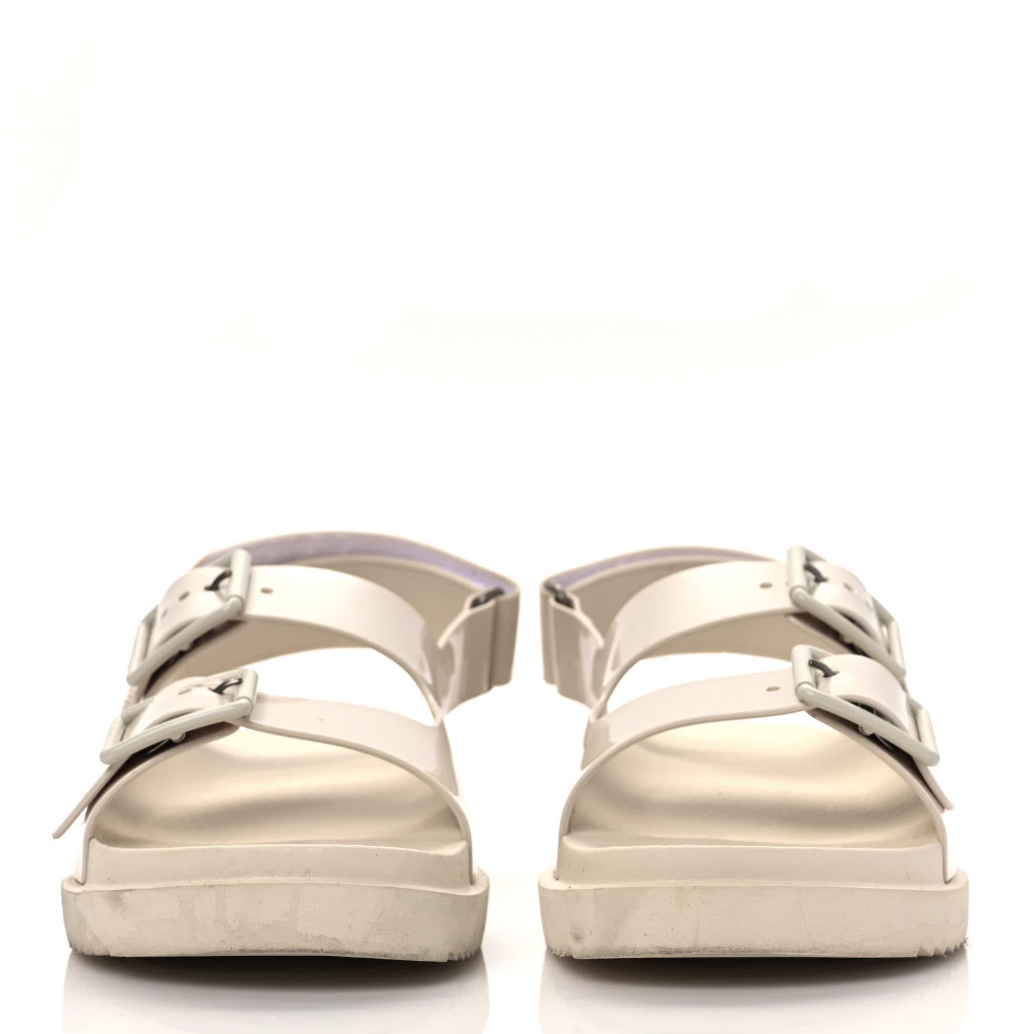 Gucci Rubber Mini Double G Womens Isla Dad Sandals 38 Dusty White 2 of 10