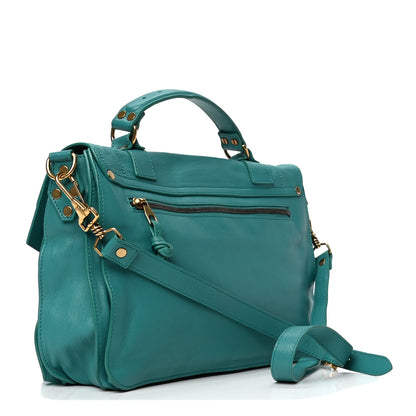 Proenza Schouler Lambskin Medium PS1 Satchel Emerald 2 of 5