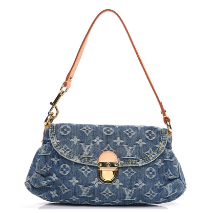 Louis Vuitton Monogram Denim Mini Pleaty Blue 1 of 7