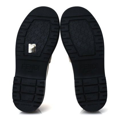 Fendi Vitello Abrasivato Fendigraphy 50mm Loafers 40 Blanco Babe 7 of 13