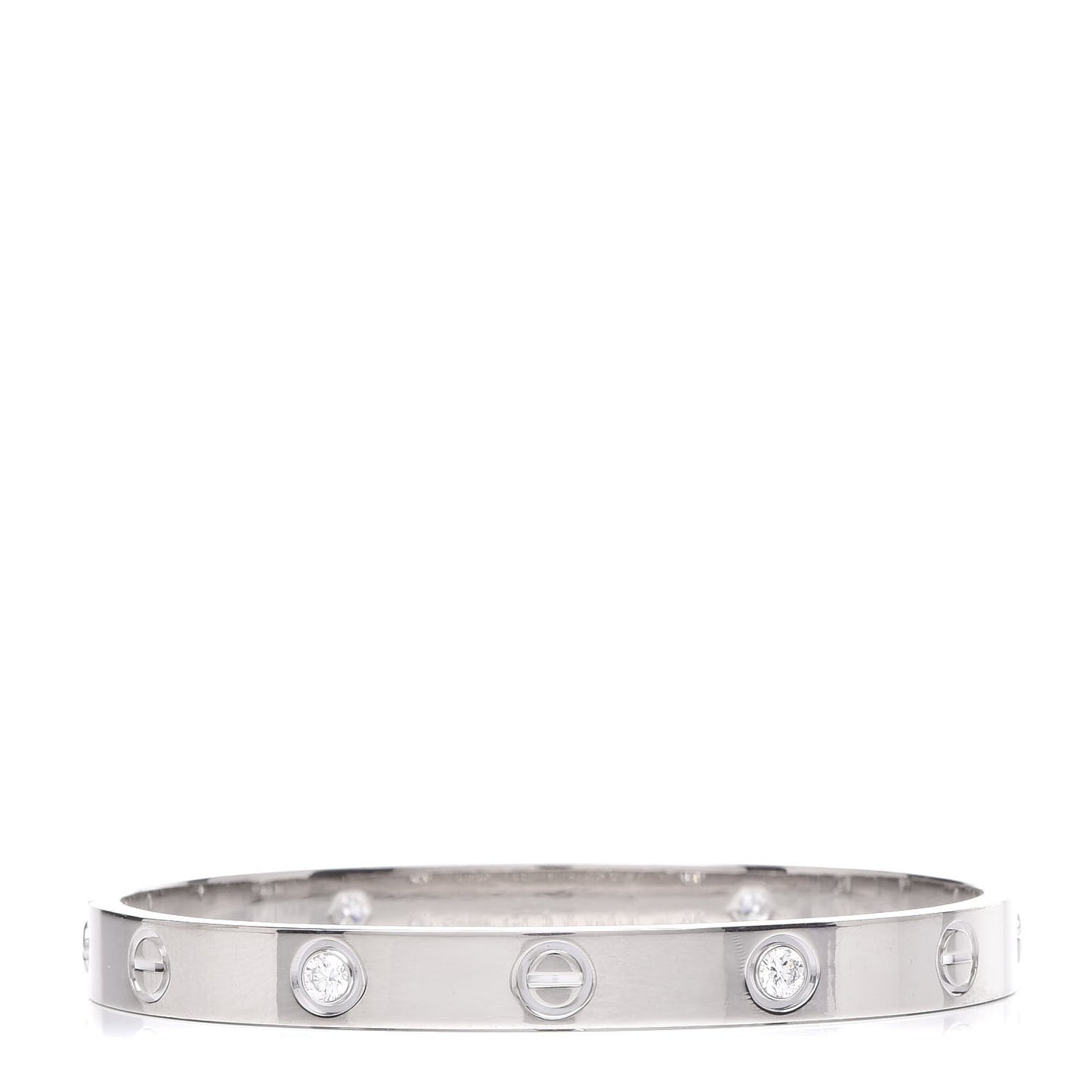 18K White Gold 4 Diamond LOVE Bracelet 16