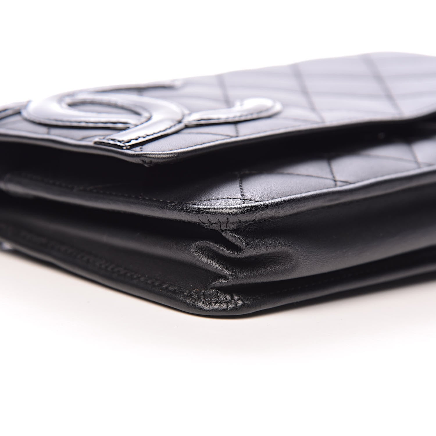 Chanel Calfskin Quilted Cambon Wallet On Chain WOC Black 13 of 16