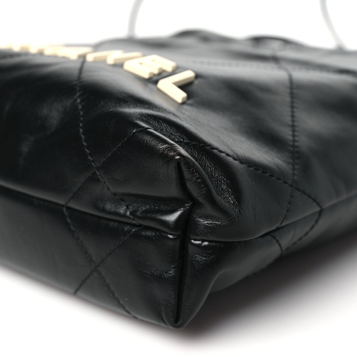Chanel Shiny Calfskin Quilted Mini Chanel 22 Black White 10 of 10