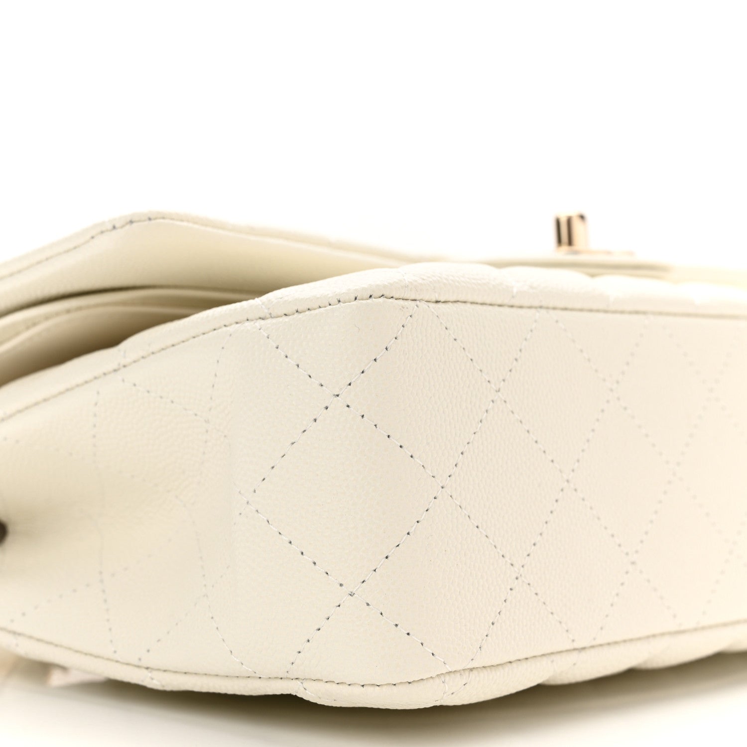 Chanel Caviar Quilted Medium Double Flap White 9 of 10