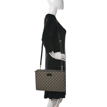 Gucci GG Supreme Monogram Signature Messenger Bag Black 2 of 11