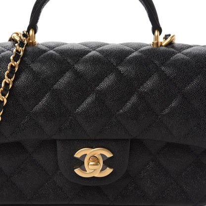 Chanel Caviar Quilted Mini Top Handle Rectangular Flap Black 10 of 11