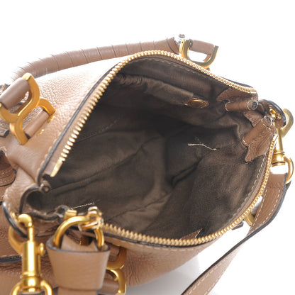 Chloe Grained Calfskin Mini Marcie Satchel Nut 6 of 9