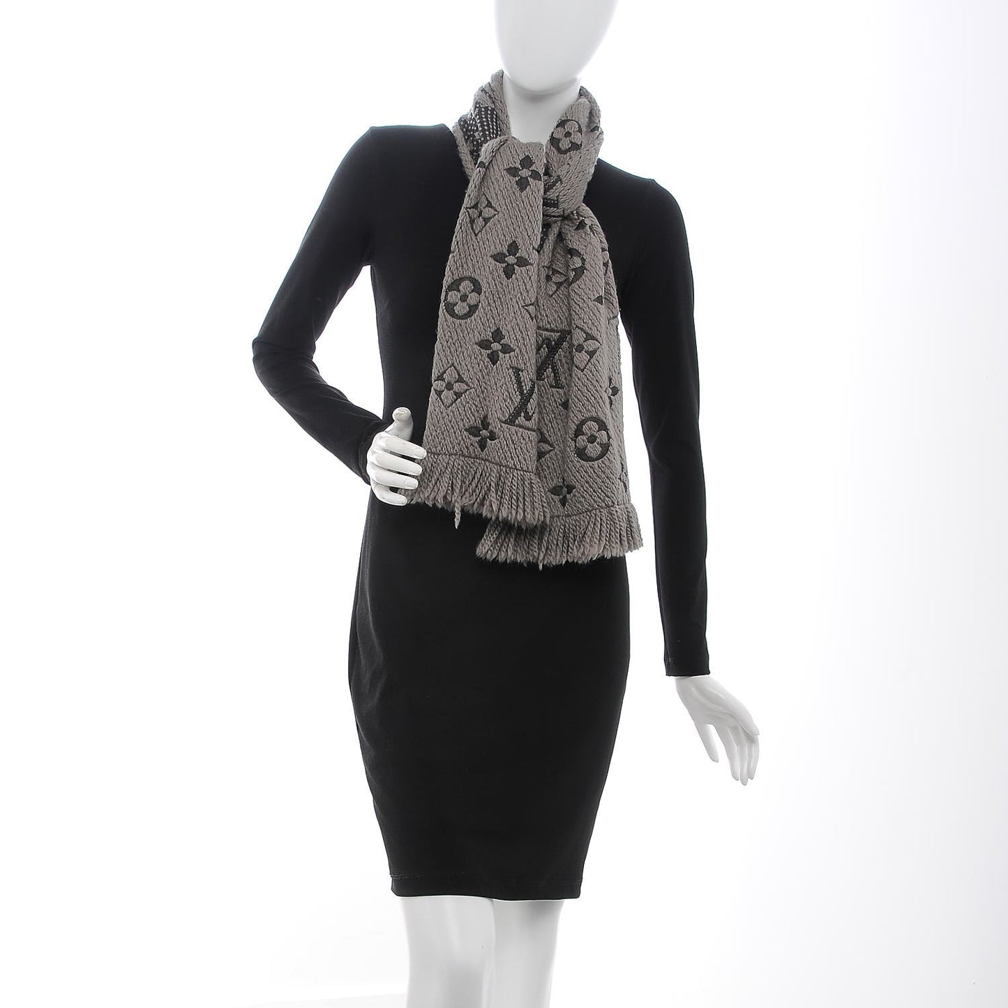 Wool Silk Logomania Scarf Verone