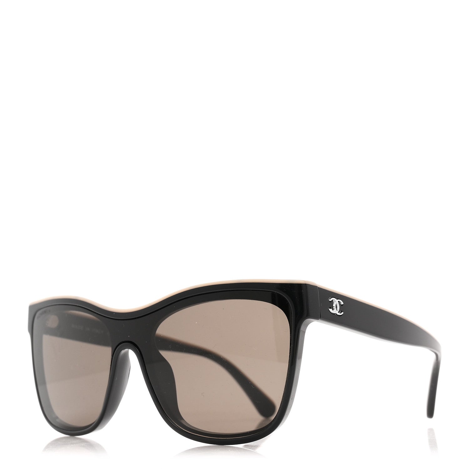 Chanel Acetate Logo Shield Sunglasses 5418-A Black 1 of 7