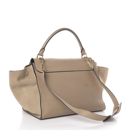 Celine Drummed Calfskin Suede Medium Trapeze Dune 4 of 10