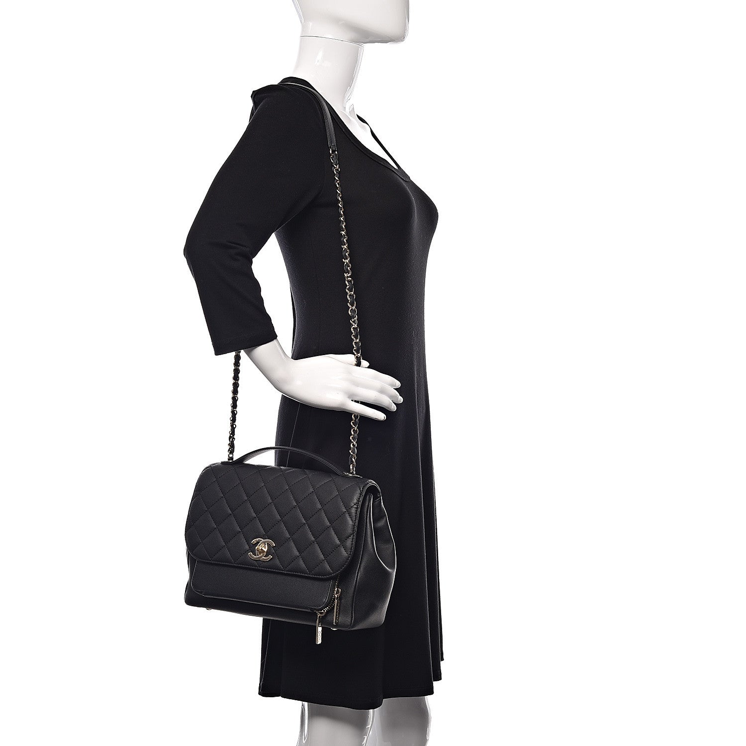 Chanel Caviar Quilted Large Business Affinity Flap Black 2 of 11