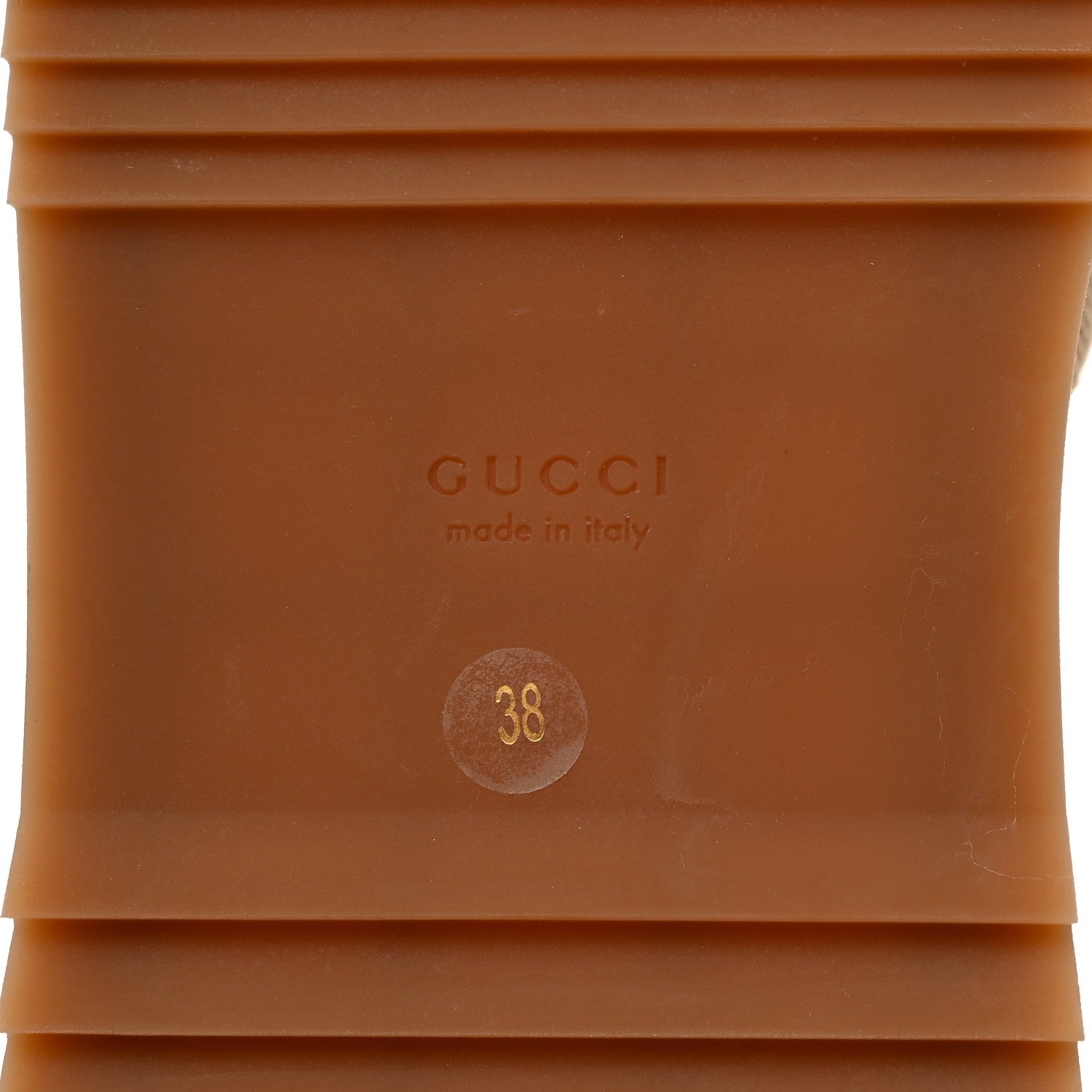 Gucci Monogram Maxi GG Angelina Platform 55mm Slide Sandals 38 Camel Ebony 7 of 9