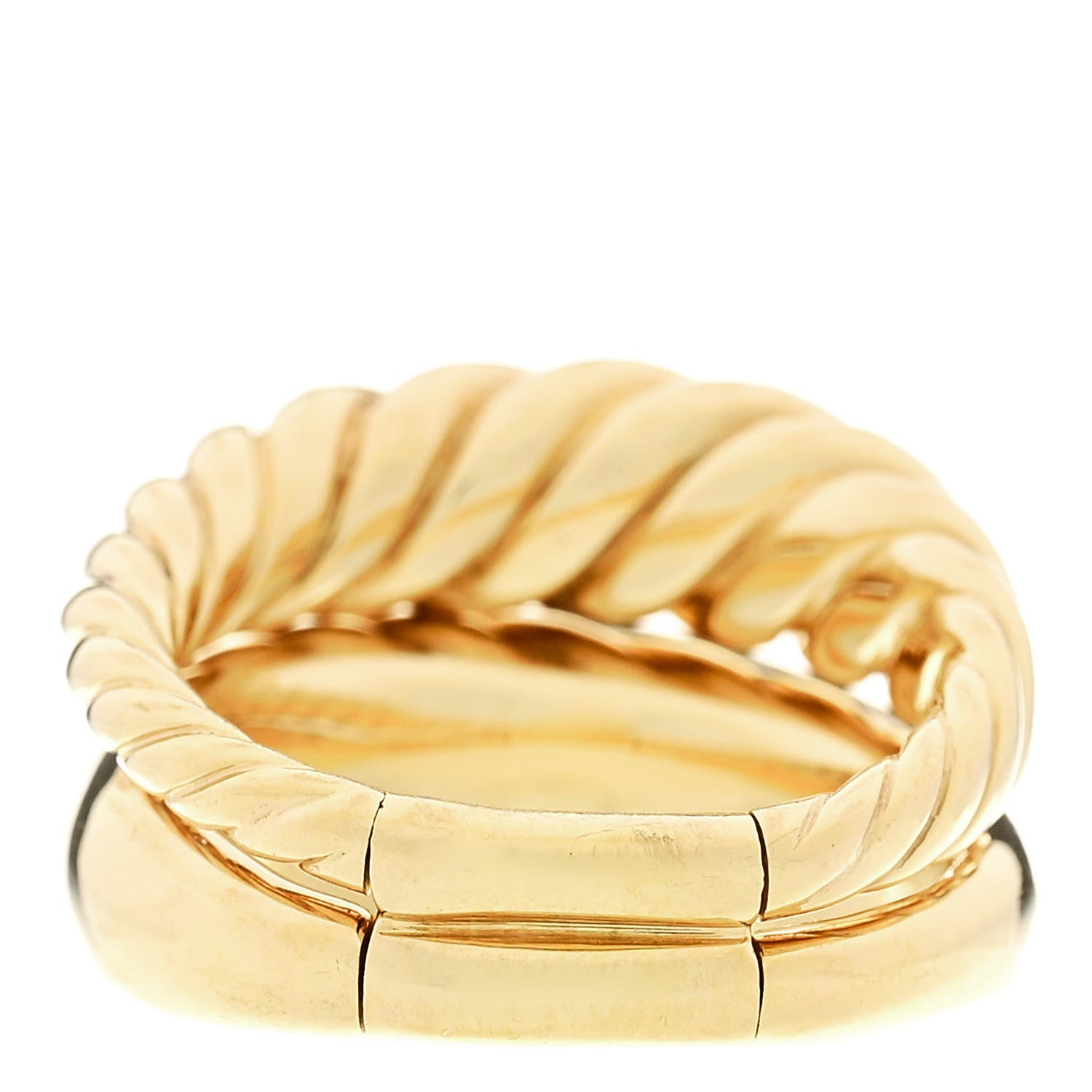 David Yurman 18K Yellow Gold Pure Form Stack Ring 58 8.5 3 of 4