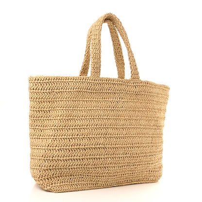 Saint Laurent Raffia Rive Gauche Tote Natural 3 of 10