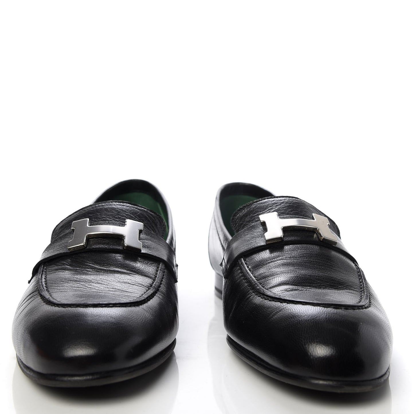 Goatskin Mens Paris Loafers 38 Black