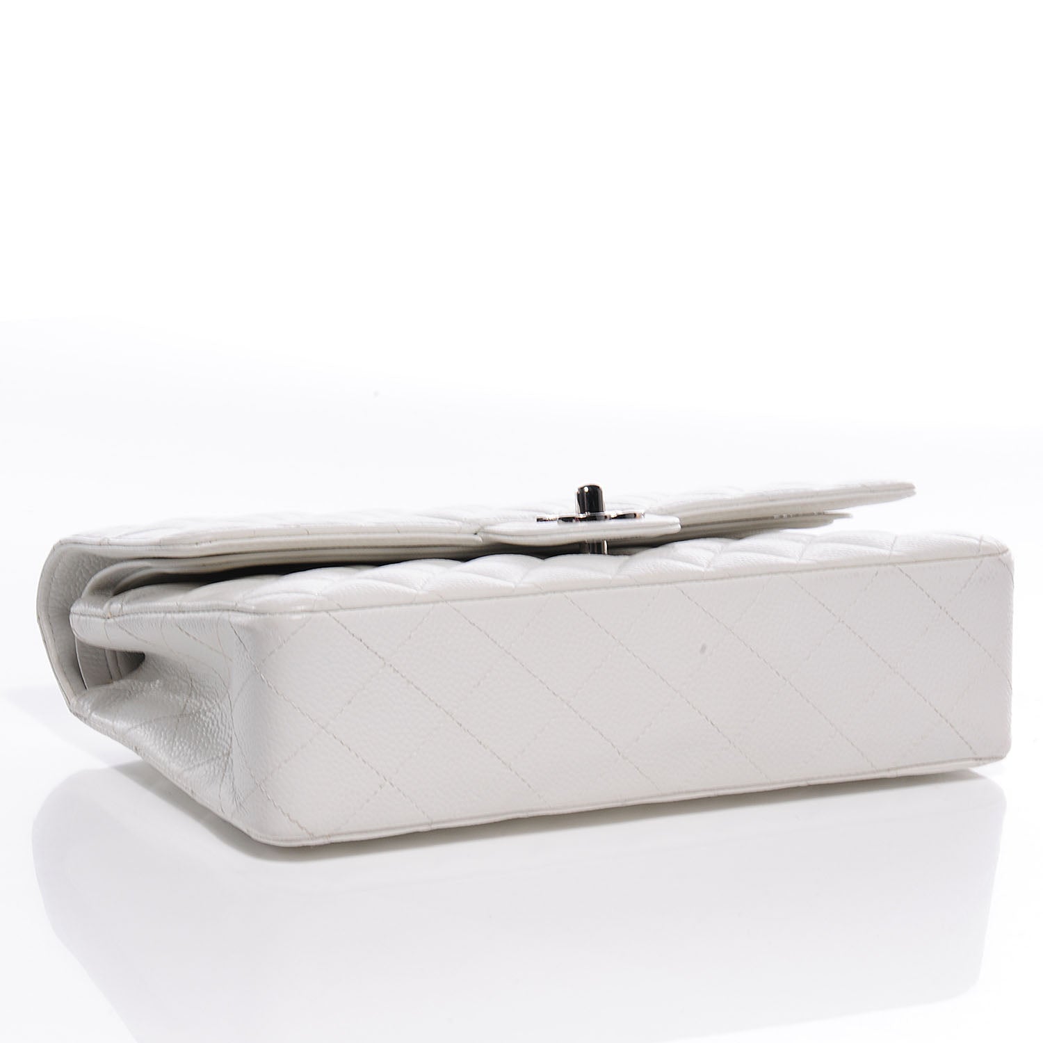 Chanel Caviar Quilted Medium Double Flap White 5 of 10